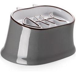 Y YHY Slow Feeder Cat Bowl, Elevated Cat Food Bowl Tilted Design, Dog Slow Feeder Bowl