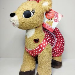 Build-A-Bear Talking Clarice Girlfriend Rudolph Red Nose Reindeer Plush NWT
