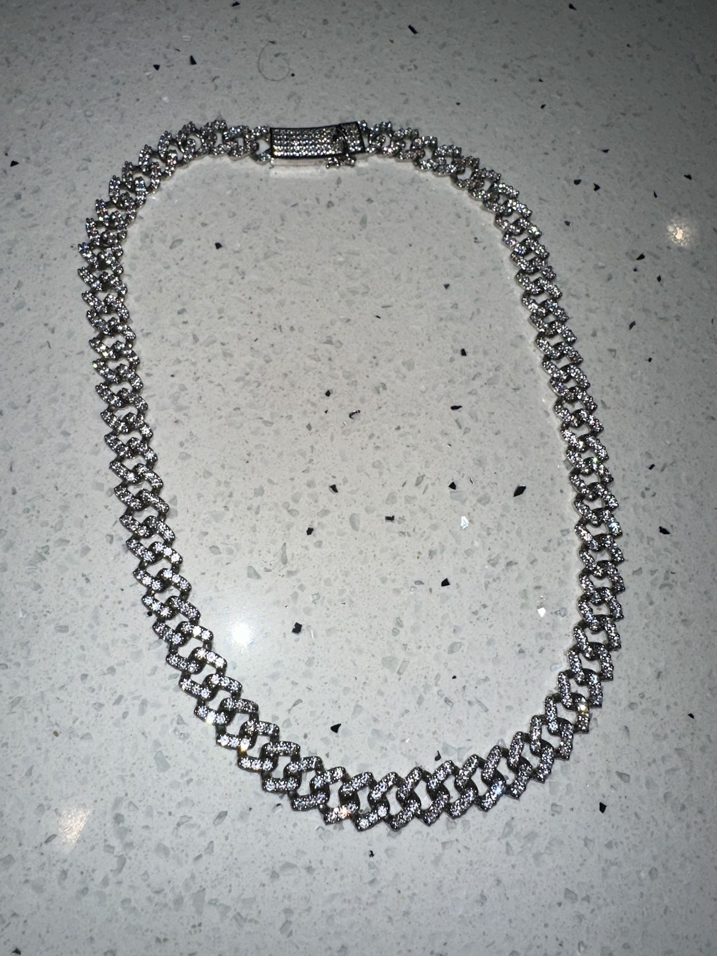 20 In. Cubis Zirconia Weighted 10 MM Chain