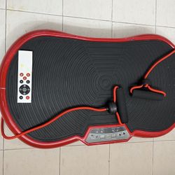 SUPER DEAL Pro - Máquina de ejercicios de placa de vibración, entrenamiento de cuerpo entero, plataforma de masaje, entrenador de entrenamiento con ba