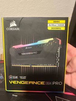 Corsair Vengeance RGB Pro 32GB (2x16GB) DDR4-3600 CL18 Gaming RAM