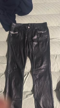 Rta Black Leather Pants /no Trades