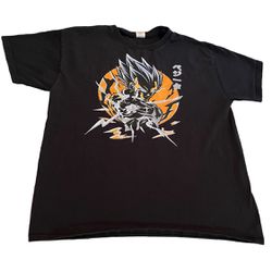Goku Shirt Men Large Black Lightweight Anime Crew Neck Graphic Short Sleeve Tee