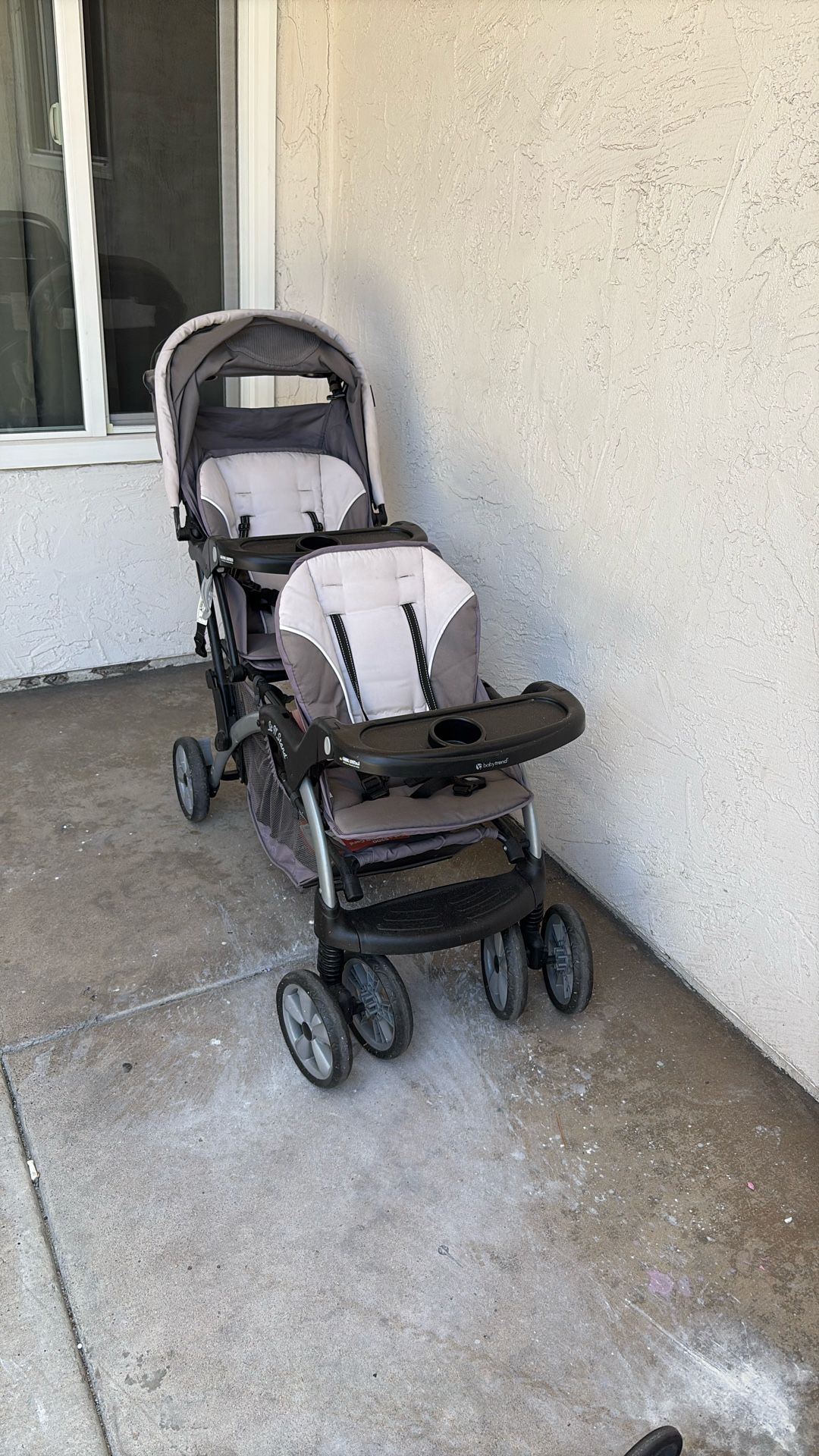 Double Stroller With One Baby Car seat