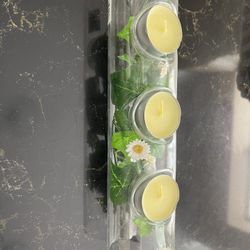 German Flower Votive Candle Holder