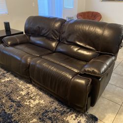 Leather Reclining Sofa