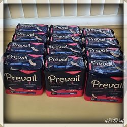 12 Packs of Prevail Daily Regular Pads 20 Count