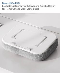 Foldable Laptop Tray with Cover and Antislip Design for Home Car and Work Laptop Desk