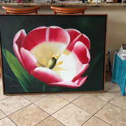 Large floral Tulip Painting 