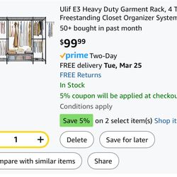 Closet Organizer/Garment Rack