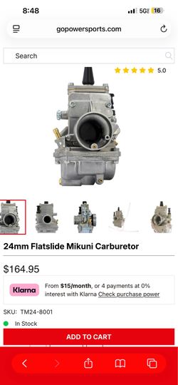 24mm Flatslide Mikuni Carburetor
