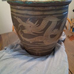 Antique Chinese Black Egg Pot