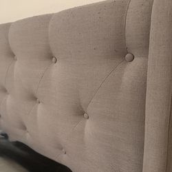 Upholstered king bed frame ONLY.