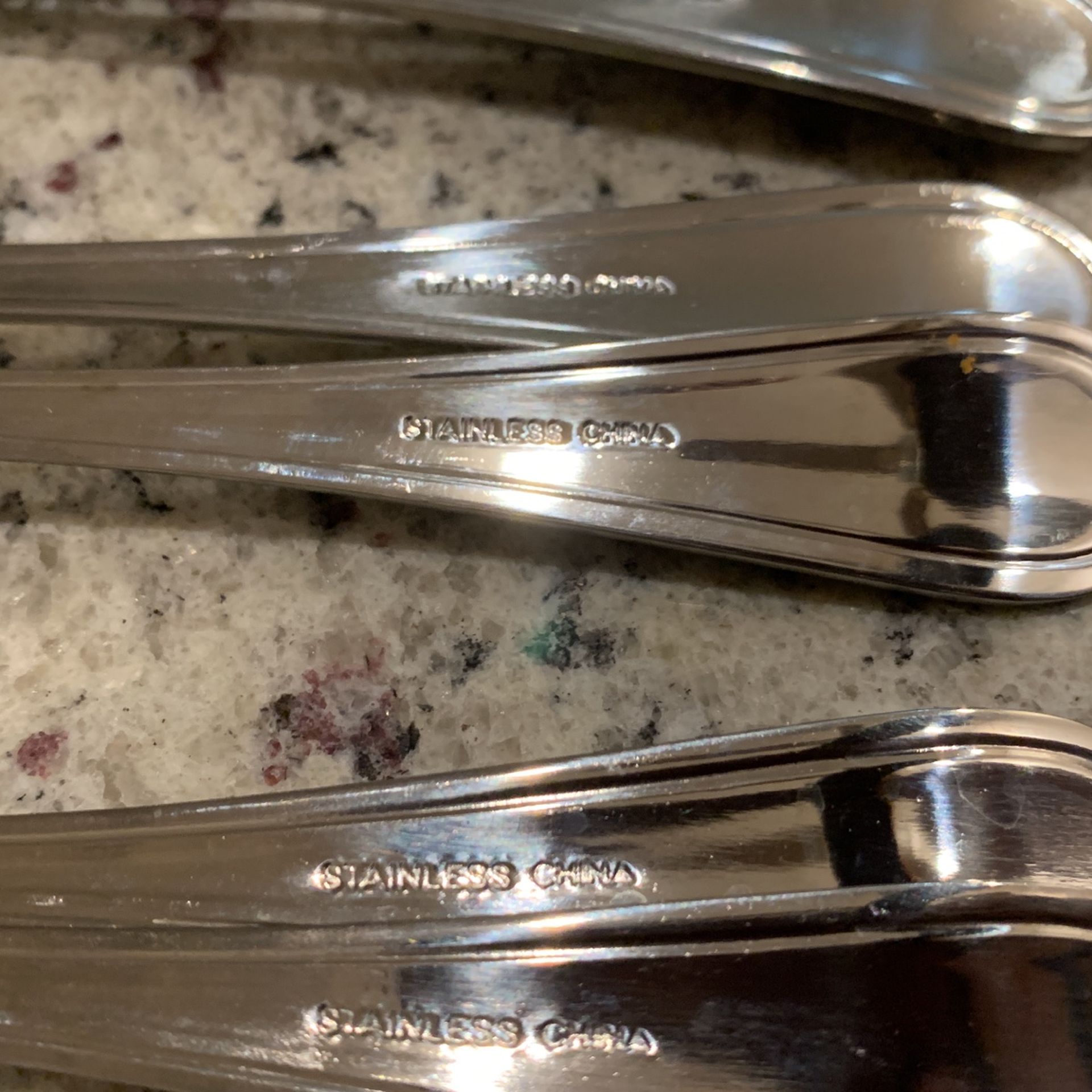 Stainless 6 Pieces New Serving Spoons And Meat Forks Very nice Durable new sets