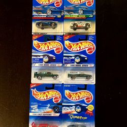 Hot Wheels Dodge Lot – Viper RT/10 + Charger Daytona – 1990s Sealed