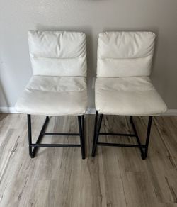 White Soft Barstools