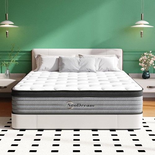 Full Size Mattress 10 Inch Full Mattress in a Box Hybrid Matress with Memory Foam & Individual Pocket Springs Edge Support Motion Isolation Mediu