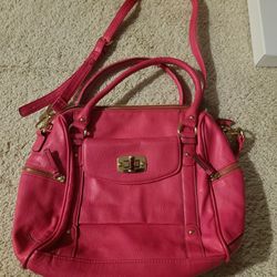 Hot Pink Vegan Leather Purse