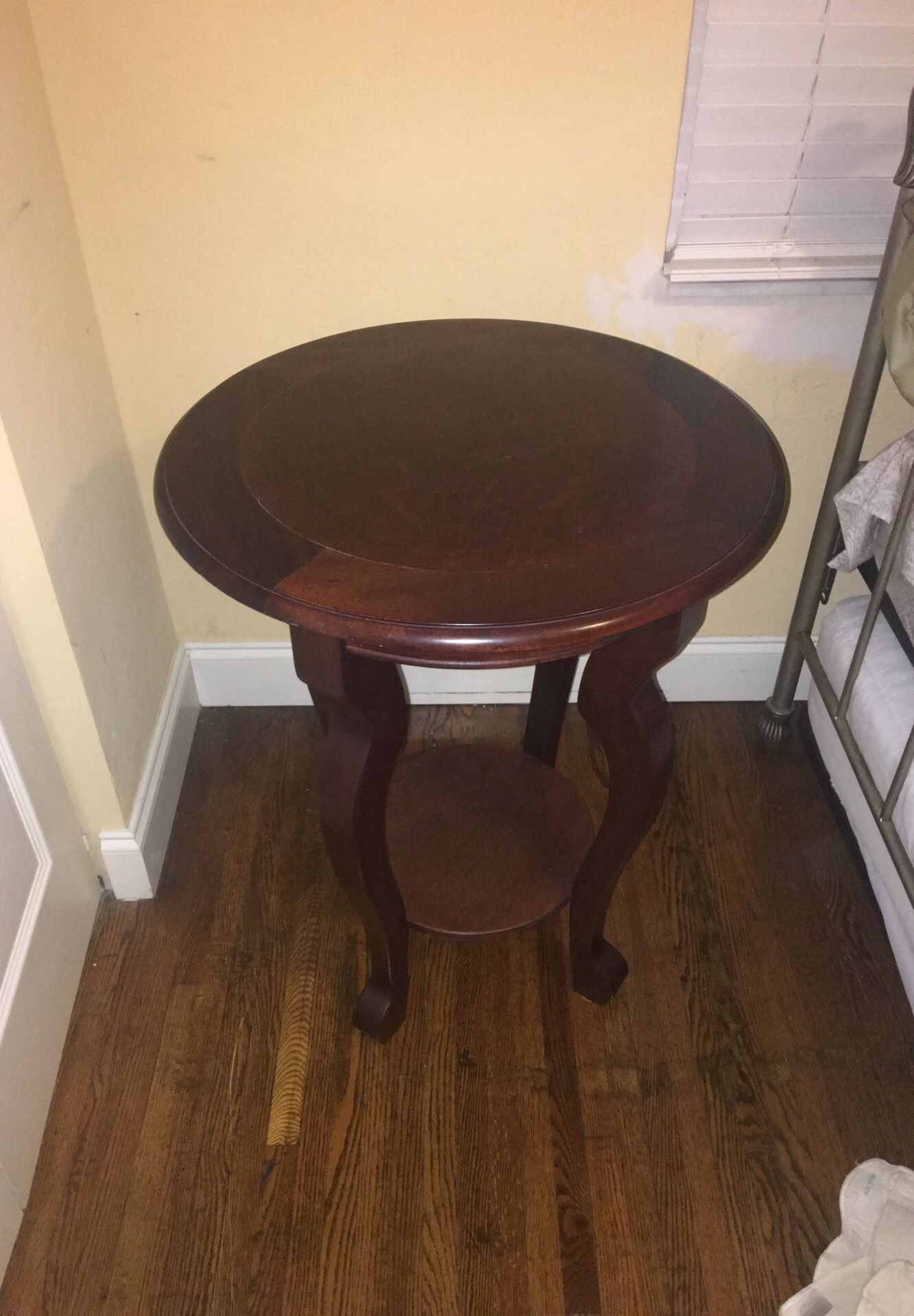 Solid wood antique end table