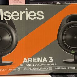 SteelSeries Arena 3 2.0 Desktop Gaming Speakers - Immersive Audio, On-Speaker Controls, 4" Drivers