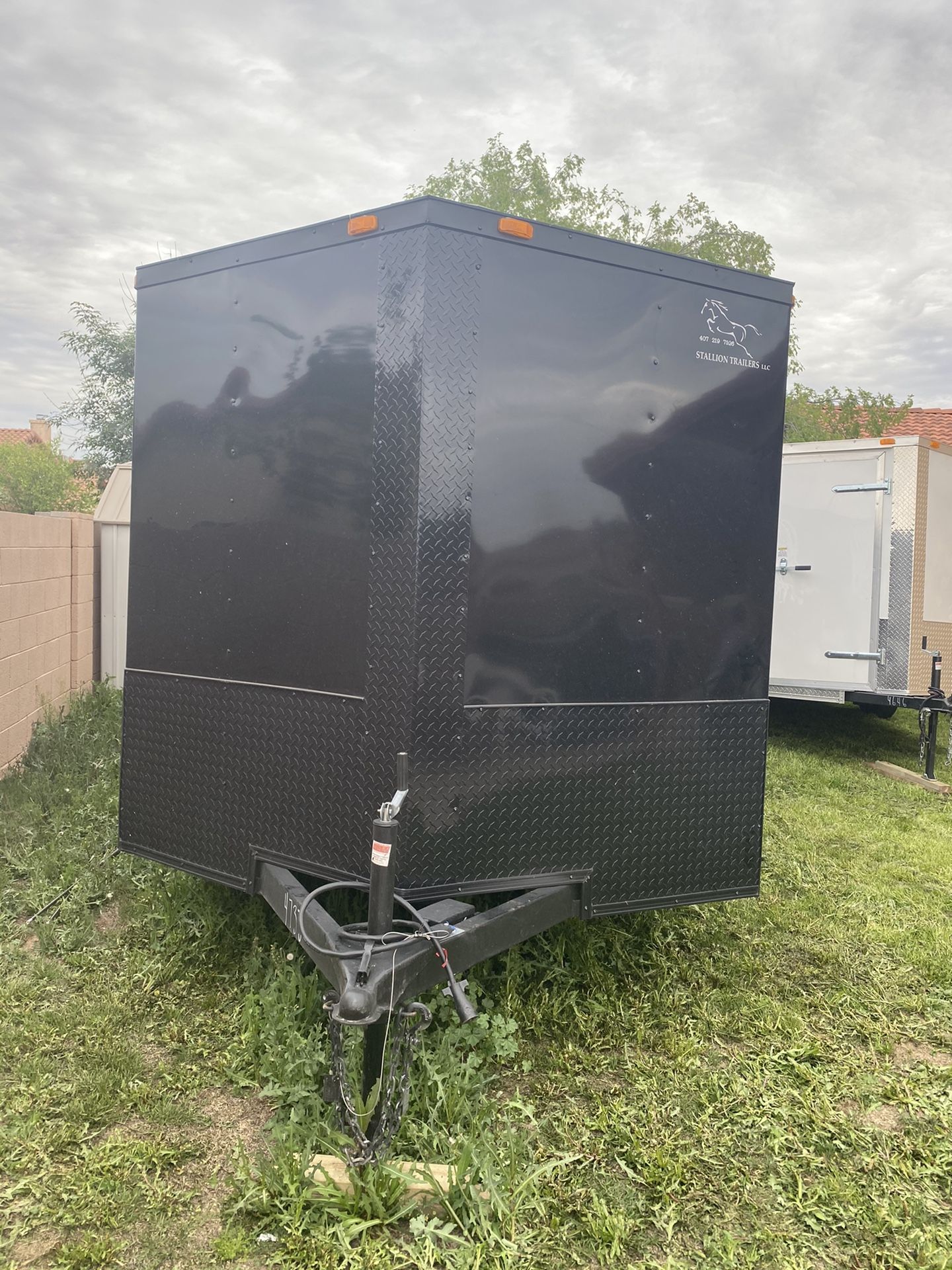 brand new enclosed trailer 7x14TA2 in blackout edition with warranty ready for you to start your new business