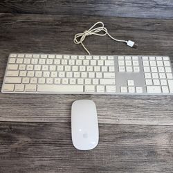 Genuine Apple Wired Keyboard And Wireless Mouse