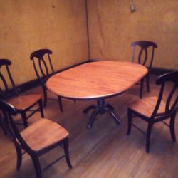 Napoleon Dining Room Table And Six Chairs
