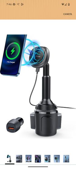 Cup Holder Magnetic Car Phone Mount Charger.