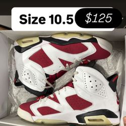 Jordan Retro 6s Carmines Size 10.5 Nike Air 