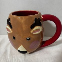  Magenta Christmas Holiday Winter Reindeer Character Coffee Barrel Mug
