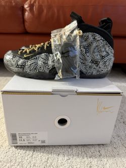 nike air foamposite one victor solomon asw black size 10 new