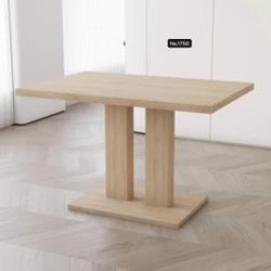 46'' Kitchen Dining Table, Rectangular White Dining Table, Sturdy Construction for Home, Kitchen, Living Room, Dining Room, Small Spaces (Table)