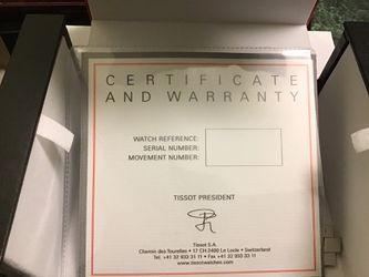 Tissot men’s watch automatic made in Swiss sapphire cristal chronometer