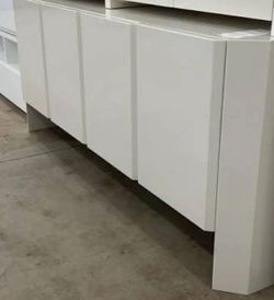 🔴NEW in Box - Crate & Barrel Outlet item | Kirnan 72" Ivory High-Gloss Lacquered Credenza