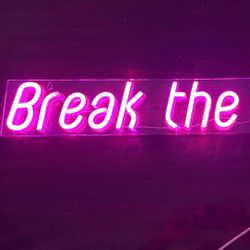 Break The Rules Neon Sign