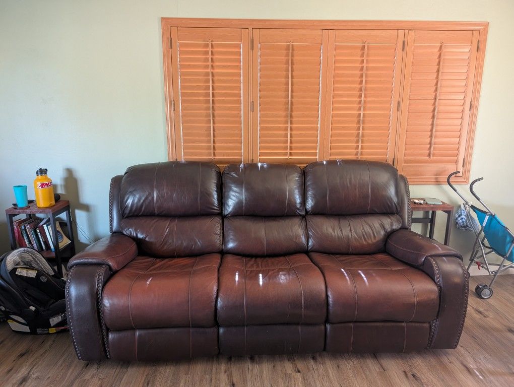 Premium Leather Sofa Set w/ Loveseat
