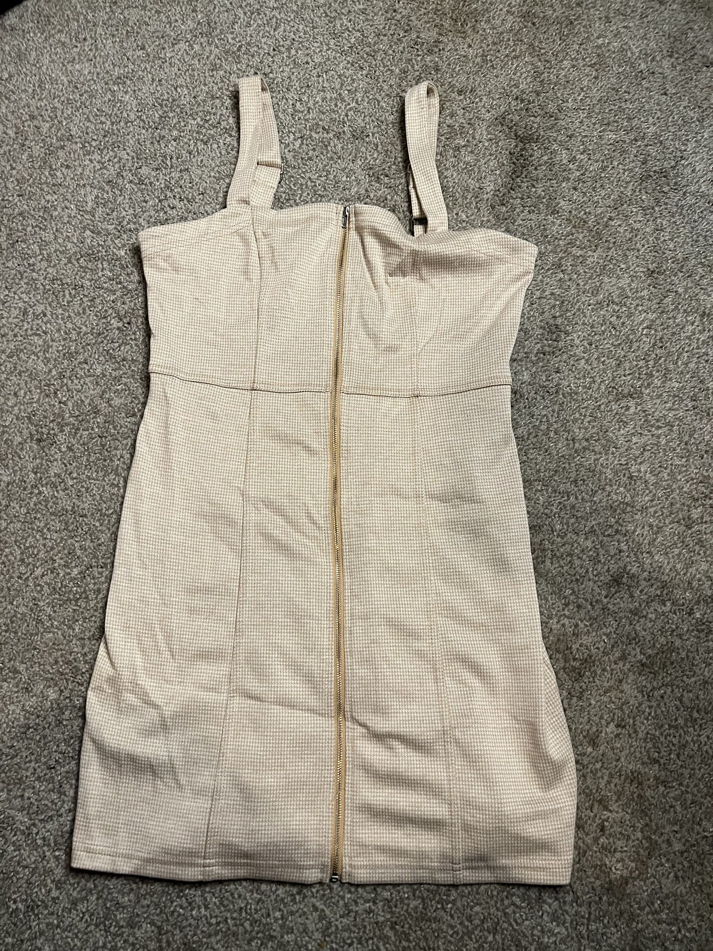 Zip Up Overalls Dress Size Large