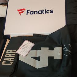 Derek Carr Autograph Nike Jersey