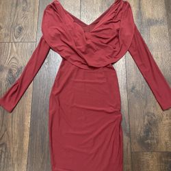 Womens Burgandy Body Con Dress Size Small By Privy #20 