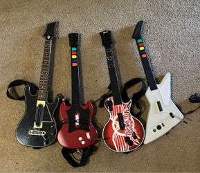 XBOX 360 PLAYSTATION GUITAR HERO ROCK BAND GUITARS