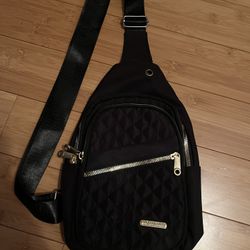 Women’s Black Quilted Crossbody Bag