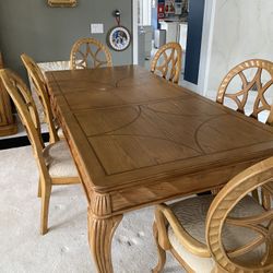 Solid Wood Dining Room table and chair
