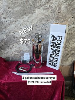 New 2 gallon stainless sprayer $170+tax retail