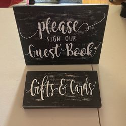 Rustic Guest Book & Gift Card Signs