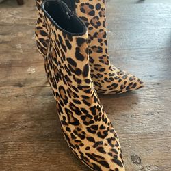 Aldo Leopard Leather Bootie