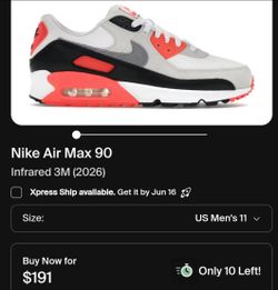 Nike Air Max 90 Infrared
Used
Size 11