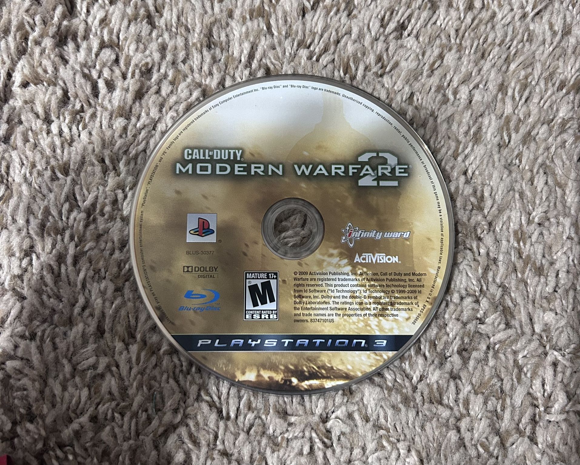 Call of duty modern warefare 2 PS3 game play play station