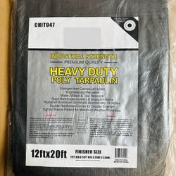 Heavy Duty Waterproof Poly Tarp 20 ft x 12 ft – Outdoor Cover