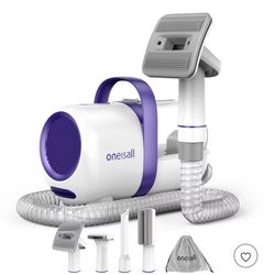 Oneisall LM5 4-in-1 Low-Noise Dog Grooming Vacuum: 12KPa Pet Hair & Home Cleaning Kit