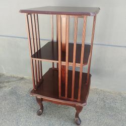 Antique Revolving Book/movie Shelf